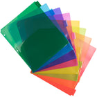 JAM Paper Plastic Index 8-Tab Dividers w/ Double Pockets - 9 3/4" x 11 1/2" - Assorted - 6 Sets/Pack - 8 Tabs/Set-Colour: Multi Coloured | 8-Tab Plastic Index Dividers with Pockets