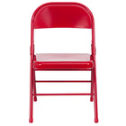 Flash Furniture HERCULES Series Triple Braced & Double Hinged Metal Folding Chair - Red-300 lb. Weight Capacity