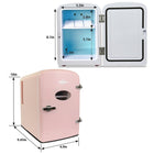 Koolatron Retro Portable 6 Can Thermoelectric Mini Fridge Cooler - 4 L / 4.2 qts - Pink-6
