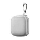 Basic Tech Square Earbud Case with carabiner - Smokey White (BTSECSW)-Lightweight and durable