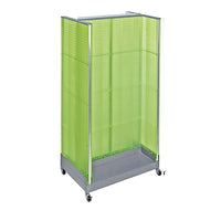 Azar Displays H-Shaped Pegboard Display, 66" x 36", Green (700432-GRE)-Made from pegboard