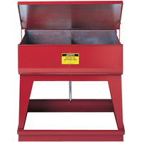 Justrite Twin Chamber Rinse Tanks, 2" x 9 Gal, 5 1/4" x 16" x 12"-Heavy-duty, 18-gauge coated steel construction