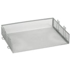 Staples Metal Mesh Stackable Tray - Letter Size - Silver-File tray designed to hold letter-size documents, making it ideal for standard paper formats