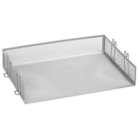 Staples Metal Mesh Stackable Tray - Letter Size - Silver-File tray designed to hold letter-size documents, making it ideal for standard paper formats