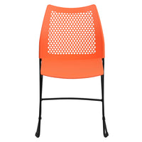 Flash Furniture HERCULES Series 661 lb. Capacity Orange Sled Base Stack Chair with Air-Vent Back-Multipurpose Stack Chair