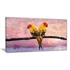 Designart Colourful Parrots on a Branch Canvas Art Print, (PT2493-32-16)-Print