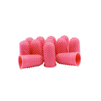Westcott Rubber Finger Tips - Large - Red-Rubber Ventilated Finger Tip. Great for sorting through papers