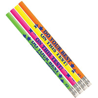 Musgrave Pencil Company - "Do Your Best on the Test" #2 Pencils - Paquet de 144-Round woodcased #2 pencils with Erasers