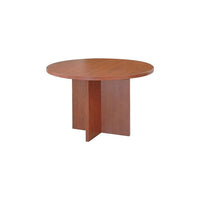 Office Star Napa Collection 47" Round Conference Table, Cherry-Conference table features 1-1/2”-thick tops and legs
