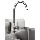 TRINITY Utility Sink with Faucet, Stainless Steel (THA-0303)-Single handle faucet with hoses included