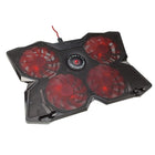Marvo Tech FN-30 Quad Fan Laptop Cooling Pad, Red-Black & Red