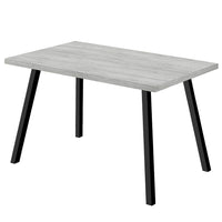 Monarch Specialties 1136 Dining Table - 36"X 60"/Grey/Black Metal-Grey MDF