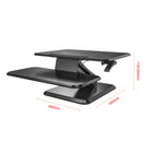ShoppingAll 25"W Height Adjustable Sit to Stand Desk Converter Workstation - Black-10