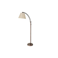 Dainolite Adjustable Floor Lamp Flax Shd 61 x 28 x 11 in Oil Brushed Bronze (DM2578-F-OBB)-Floor Lamp