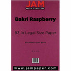 JAM Paper Matte Legal Cardstock - 80 lb - 8.5" x 14" - Bakri Raspberry - 50 Sheets-Size: 8.5" x 14"