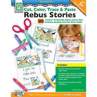 eBook: Key Education 804099-EB Cut, Color, Trace & Paste Rebus Stories - Grade K - 2-You will receive two emails: one confirming your entire order, and one with a "Download Software" buttonYou can download immediately or return to your email to download later