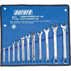 Aurora Tools Combination Wrench Set, S.A.E., 11-Piece-Chrome vanadium steel for strength and durability