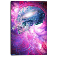 Designart Spatial Skull Street Art Canvas Artwork, (PT3604-24-40)-Print