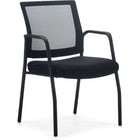 Staples Dedham Black Mesh And Fabric Guest Chair-Mesh and fabric