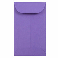 JAM Paper #3 Coin Business Coloured Envelopes - 2.5" x 4.25" - Violet Purple Recycled - 50 Pack-Colour: Purple Coin Envelope