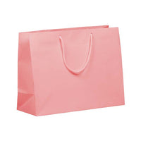 Jam Paper Gift Bags with Rope Handles - Large Horizontal - 16" x 12" x 6" - Baby Pink Pastel Matte - 100 Pack-Color: Light Baby Pink / Soft Pink Matte