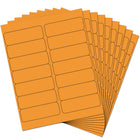 JAM Paper Rectangular Shipping Address Labels - 1-1/3" x 4" - Neon Orange - 126 Pack -Size: 1.33 x 4 Inches, Printer friendly labels are easy to create and customize