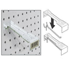 Azar Displays 6" Hook Overlay For Adhesive Labels, 50 Pack (700891)-Flat front allows for secure placement of adhesive labels
