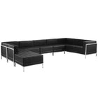 Flash Furniture  Hercules Imagination Series Leather U-Shape Sectional Configuration, Black, 7 Pieces (ZBIMAGUSECTSET4)-141.25"W x 79" - 84.50"D x 27.25"H