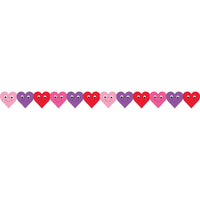 Hygloss 36' Die Cut Classroom Border, Happy Hearts, 72 Pack-Happy heart borders for classroom decoration