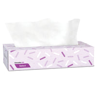 Cascades PRO Select Facial Tissues - 2-Ply - Flat Box - 100 Sheets - 30 Pack-100 flat sheets per box