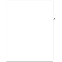 Southwest Tab - G - 1/26th Cut - No Hole - White - 25 Pack-Index and Litigation Tab Dividers