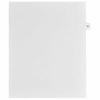 Mark Maker Legal Exhibit Index Tab White Single Tabs, 1/15th Cut, Letter Size, No Holes, Number 64, 25 Pack-White Single Tabs, 1/15th Cut
