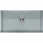 JAM Paper Plastic Envelopes with Button and String Tie Closure #10 Business Booklet - 5.25" x 10" - Smoke Gray - 12 Pack -Colour: Smoke Gray 