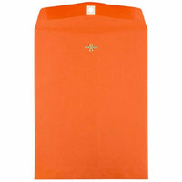 JAM Paper 10" x 13" Open End Catalog Coloured Envelopes with Clasp Closure - Orange Recycled - 50 Pack -Orange Envelope