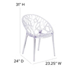 Flash Furniture Specter Series Stacking Side Chair - Transparent-Suitable for Outdoor Use