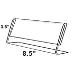 Azar Displays 3.5" x 8.5" Horizontal Nameplate Acrylic Sign Holder, Clear, 10 Pack (112761)-Can be inserted back to back for easy viewing