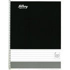 #Hilroy Ruled Coil Notebook, 100 Sheets, 8" x 10-1/2", Assorted (13048)-Paper cover available in 5 assorted colours: black, cyan, green, magenta or grey