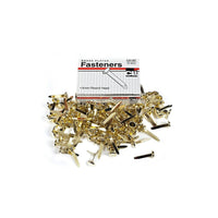 Charles Leonard Brass-Plated Paper Fasteners 3/4", 1800/Pack (CHL3RBP)-Round head fastener, 3/4" shank