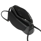 Nicci Crossbody with Front Flap - Black-4 metal feet on bottom of bag for protection