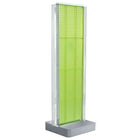 Azar Displays 2-Sided Pegboard Floor Display, C-Channel Sides, Studio Base, Green (700778-GRE)-Pegboard display fixture