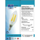 Northern Stars 84034 LED B10 5W 120V, Dimmable, Cool White, 2 Pack-Clear