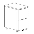 Heartwood 100-MMPFF Metal Mobile File-File Pedestal - White-All steel construction features a durable baked on white powder-coated paint finish
