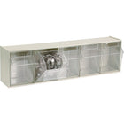 Quantum Storage Systems Tip-Out Bins Modular Storage System, 23-5/8" W x 5-1/4" D x 6-1/2" H, 5 Drawers-No. of Bin Compartments 5