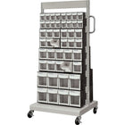 Kleton Mobile Tilt Bin Racks, Double-Sided, 92 Bins, 26-1/4" W x 22" D x 57-1/2" H-Capacity: 260 lbs.