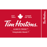 Tim Horton's $15 Gift Card-Air Miles cannot be collected on Gift Card purchases.