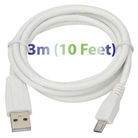 Exian Micro USB Thick Cable, 3 Meter, White-Micro USB cables are used for all sorts of devices these days.