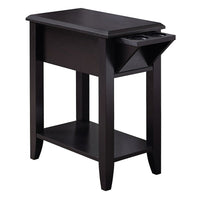 Monarch Specialties 3197 Accent Table - 23"H/Espresso With A Glass Holder-Compact, space saving side accent table in a contemporary design