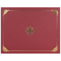 St. James Document/Certificate Holders - Gold Foil - Linen Finish - Red - 5 Pack-Add ceremony, elegance and sincerity to the act of giving recognition