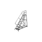 Tri-Arc Safety Slope Rolling Ladder, 9 Step, 90" x 91", Perforated (KDEC109246)-Frame Material: Steel