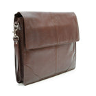 Ashlin Genuine Leather Underarm Briefcase Valise, Dark Brown-Dark brown - expresso